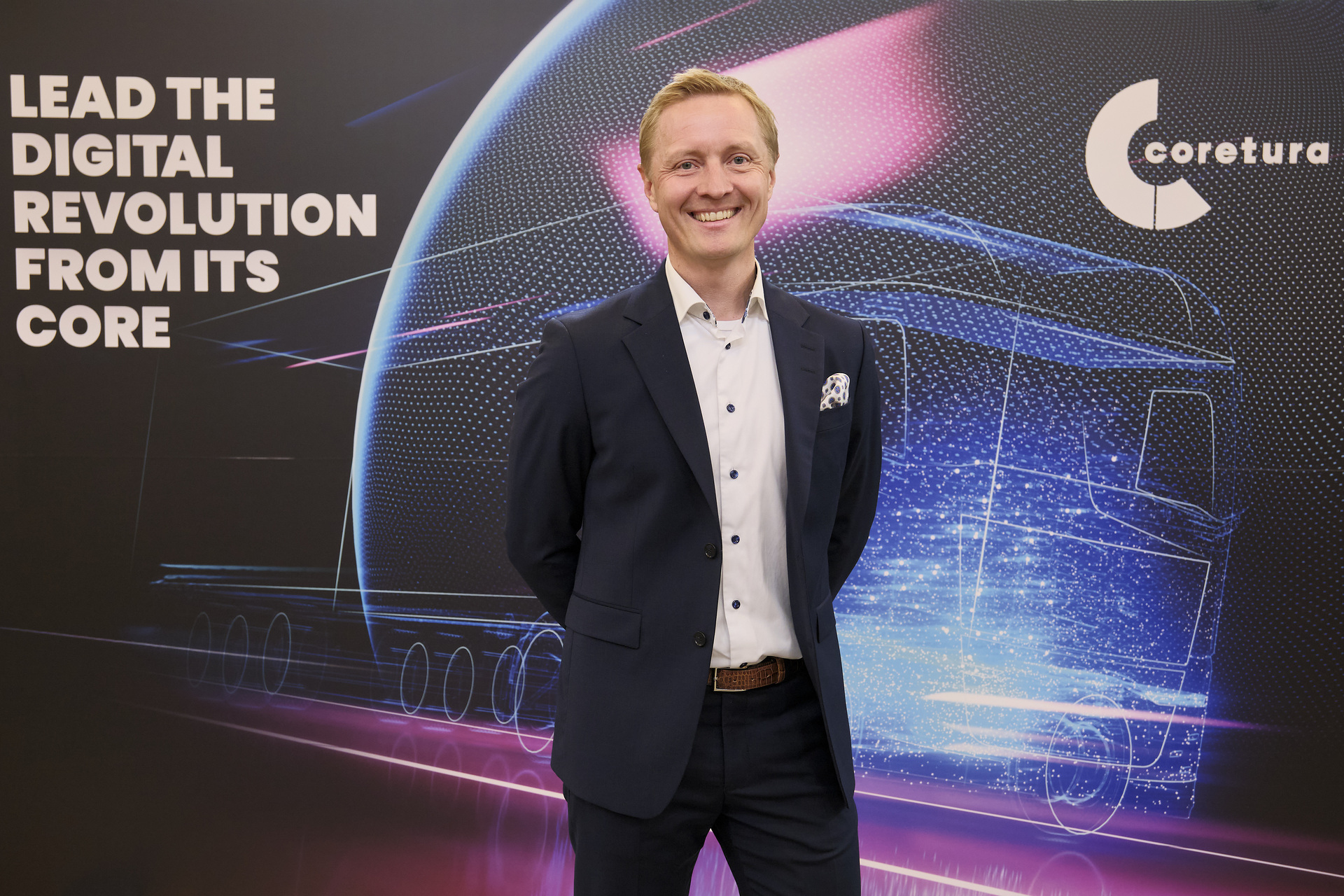 Johan Lundén (CEO von Coretura) Daimler Truck und Volvo Group starten Coretura – ein Joint Venture zur Gestaltung der digitalen Zukunft von Nutzfahrzeugen