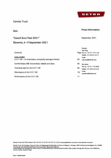Setra: “Coach Euro Test 2021” Slovenia, 6 - 9 September 2021