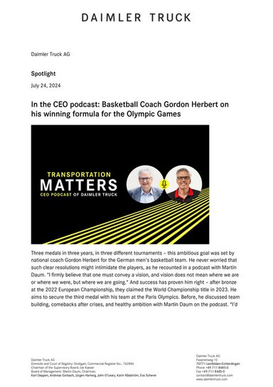In the CEO podcast: Basketball Coach Gordon Herbert on his winning formula for the Olympic Games