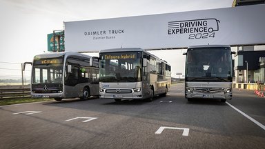 Daimler Buses demonstriert moderne Sicherheits- und Antriebssysteme im praktischen Einsatz