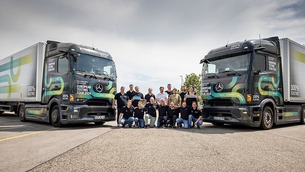 Über 15.000 vollelektrisch gefahrene Kilometer: Mercedes-Benz eActros 600 Test-Tour durch Europa erfolgreich beendet