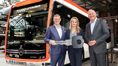 Rekord: 70.000 Citaro von Mercedes-Benz – der vollelektrisch angetriebene Jubiläumsbus eCitaro fährt in den Niederlanden