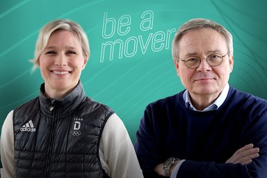 „Champion Mindset“ – Der neue „be a mover talk“ mit Olympiasiegerin & Olympic Refuge Foundation Vorstand Britta Heidemann und Jörg Howe