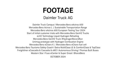 Footage | Daimler Truck AG, Footage, October 2024