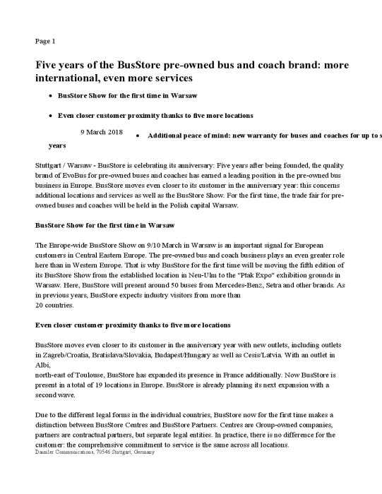 Five years of the BusStore pre-owned bus and coach brand: more international, even more services