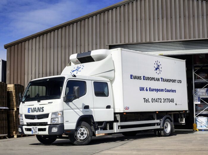 Fuso Canter with sleeper cab and refrigerated box body