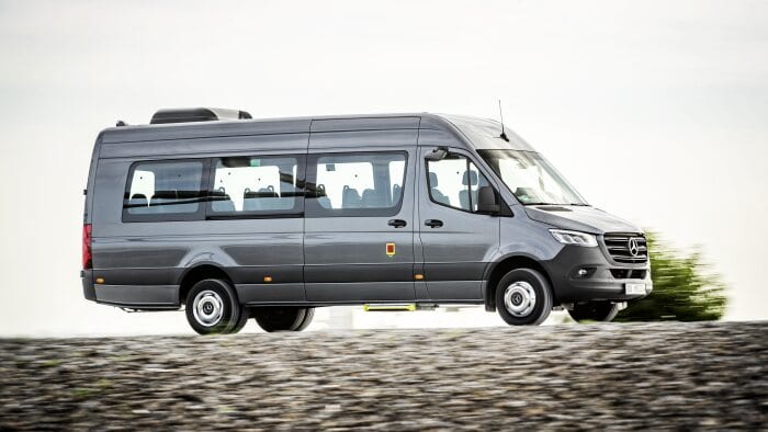 Two welcome additions to the minibuses bearing the three-pointed star:  The Sprinter Transfer 45 and Sprinter City 45