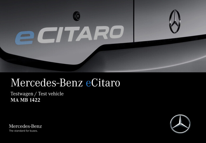 The all-electric Mercedes-Benz eCitaro city bus with the latest generation of batteries