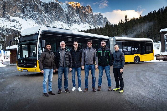 Herausforderung Alpen: Mercedes-Benz eCitaro fuel cell trotzt extremer Kälte und steilen Pässen