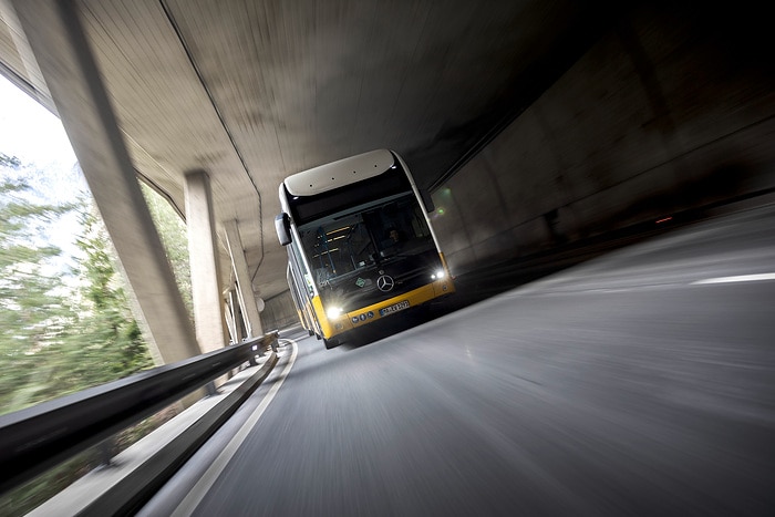 Herausforderung Alpen: Mercedes-Benz eCitaro fuel cell trotzt extremer Kälte und steilen Pässen