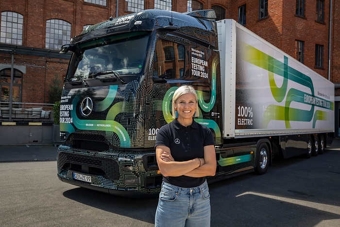 Starting signal for battery-electric mega trip:  eActros 600 on its way to the northernmost and southernmost points in Europe