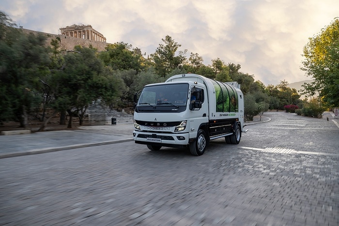 FUSO eCanter cleans up: 89 battery-electric trucks collect waste in Athens and Thessaloniki