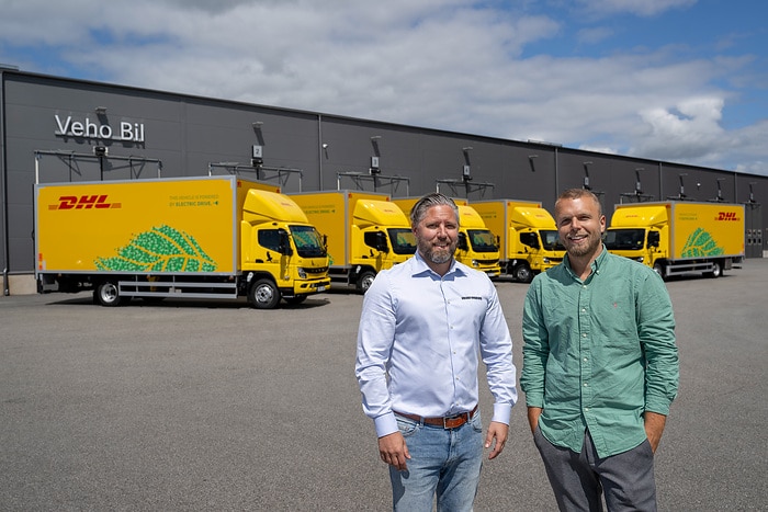 FUSO eCanter in Sweden: Falkenklev Logistik electrifies its routes for DHL in Malmö