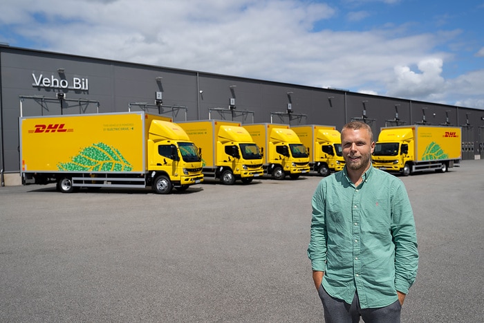 FUSO eCanter in Sweden: Falkenklev Logistik electrifies its routes for DHL in Malmö