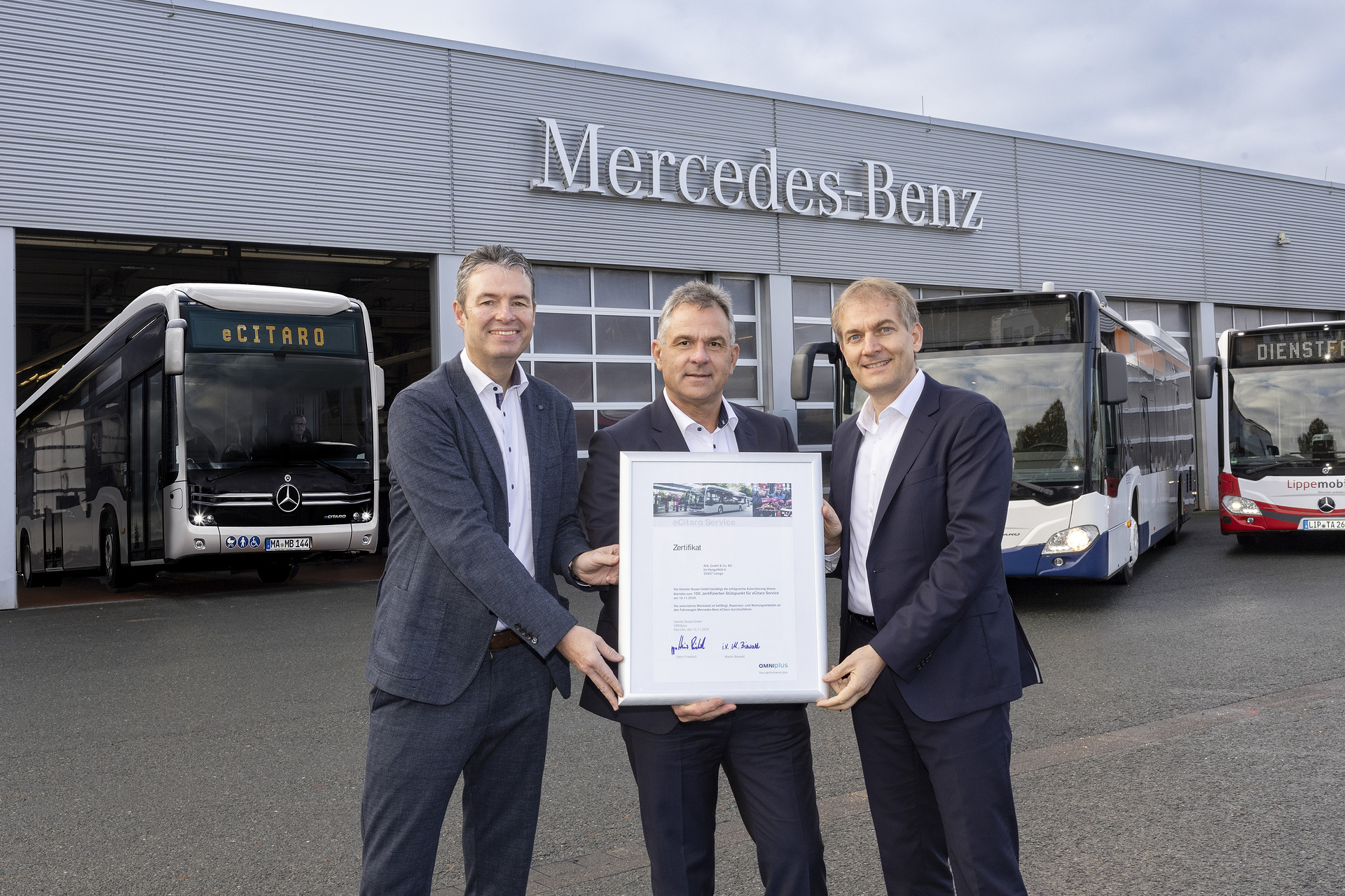 Daimler Buses eröffnet 100. Servicestützpunkt für eCitaro Kunden