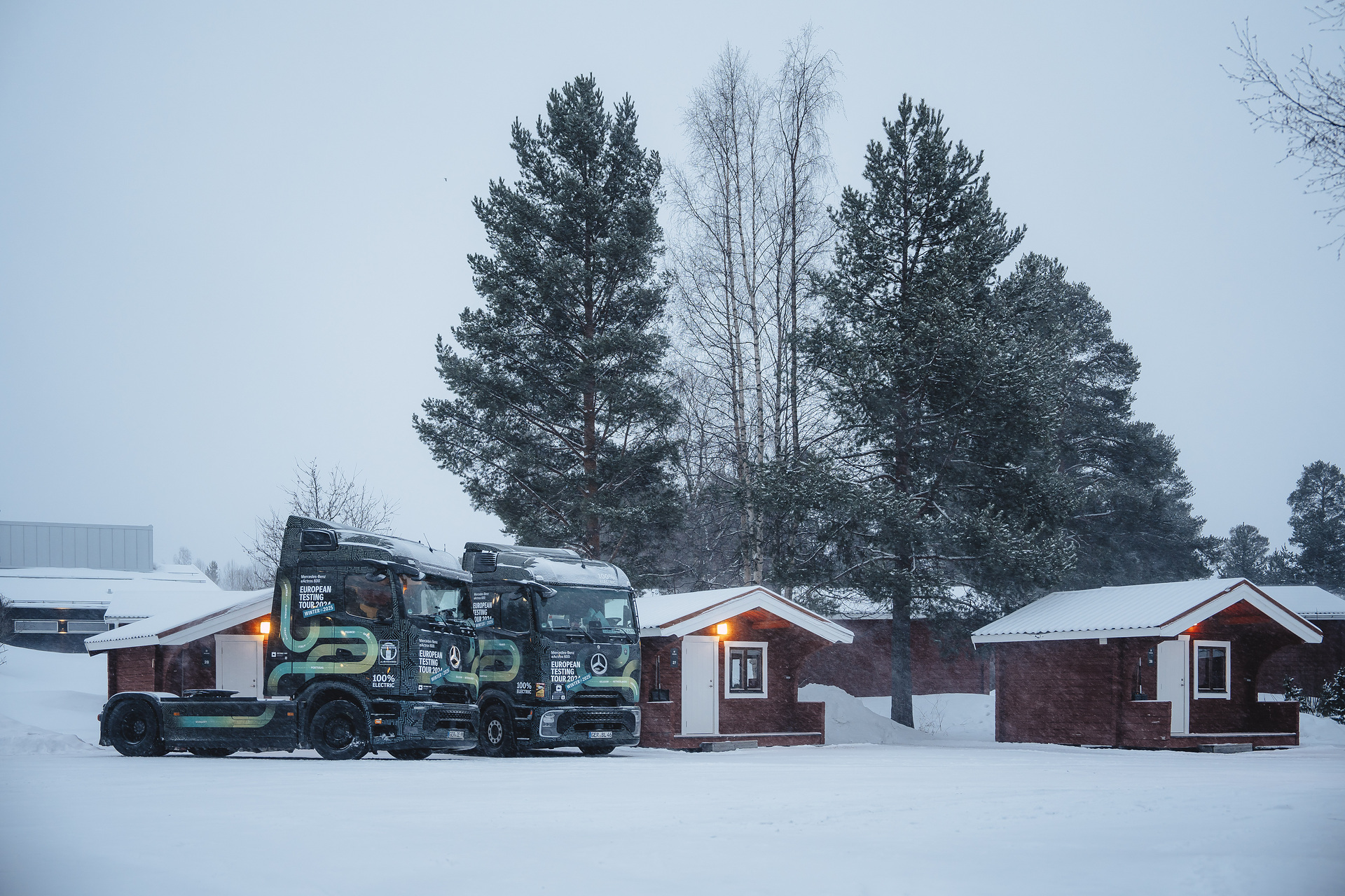 eActros 600 European tour in snow and ice: Electric trucks also drive efficiently in winter