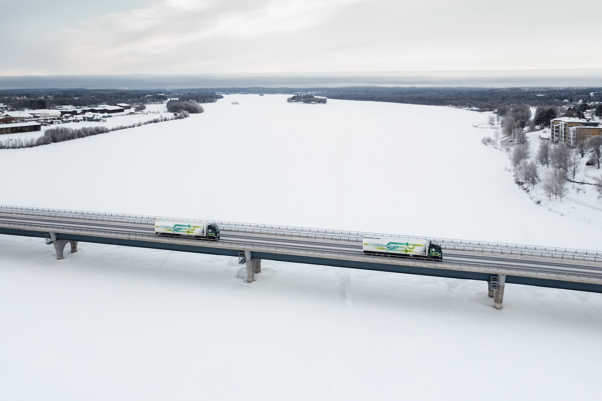 eActros 600 European tour in snow and ice: Electric trucks also drive efficiently in winter