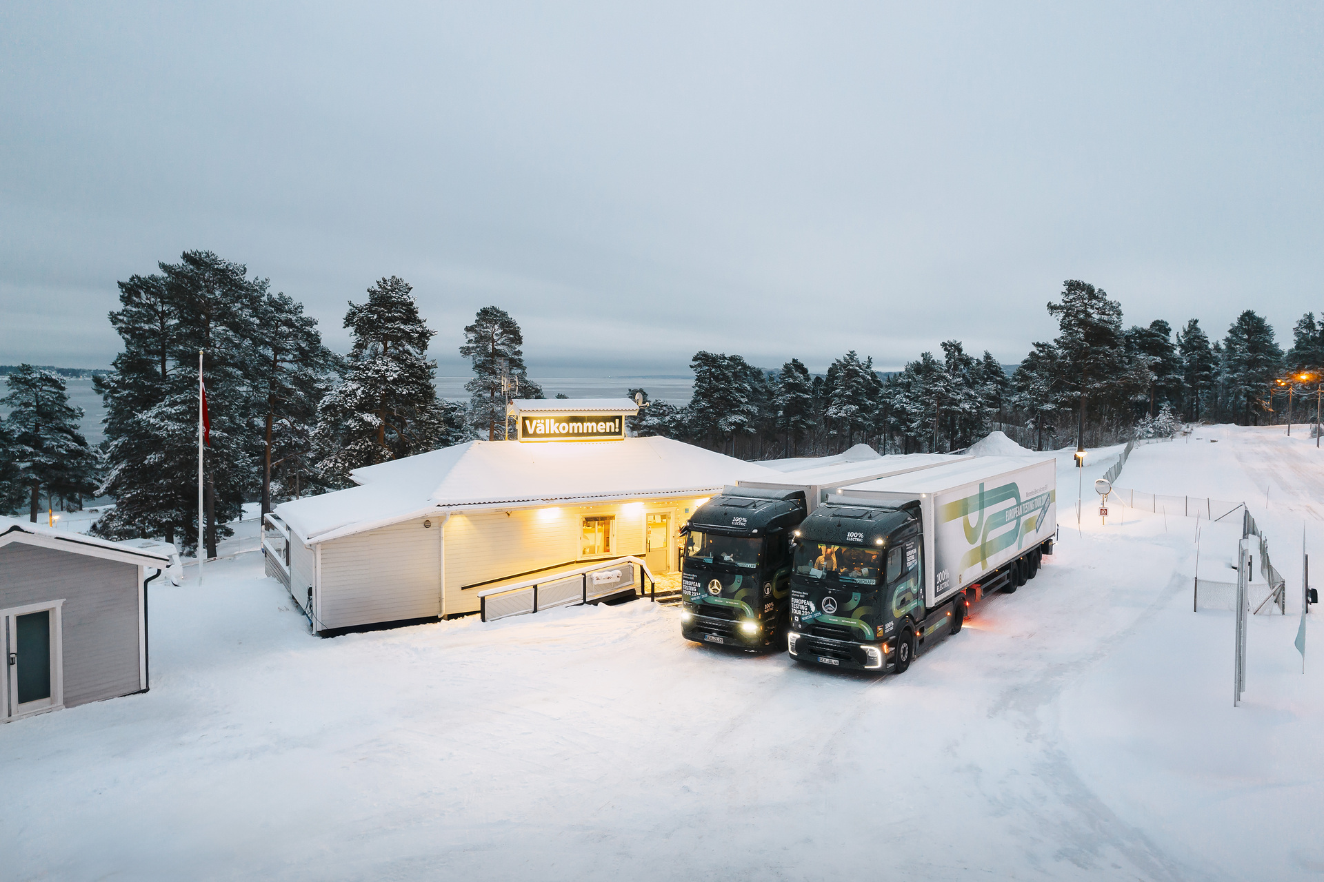 eActros 600 European tour in snow and ice: Electric trucks also drive efficiently in winter