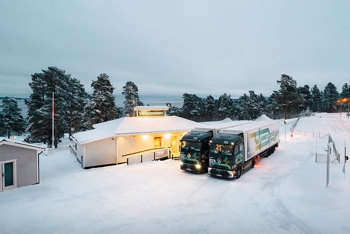 eActros 600 European tour in snow and ice: Electric trucks also drive efficiently in winter