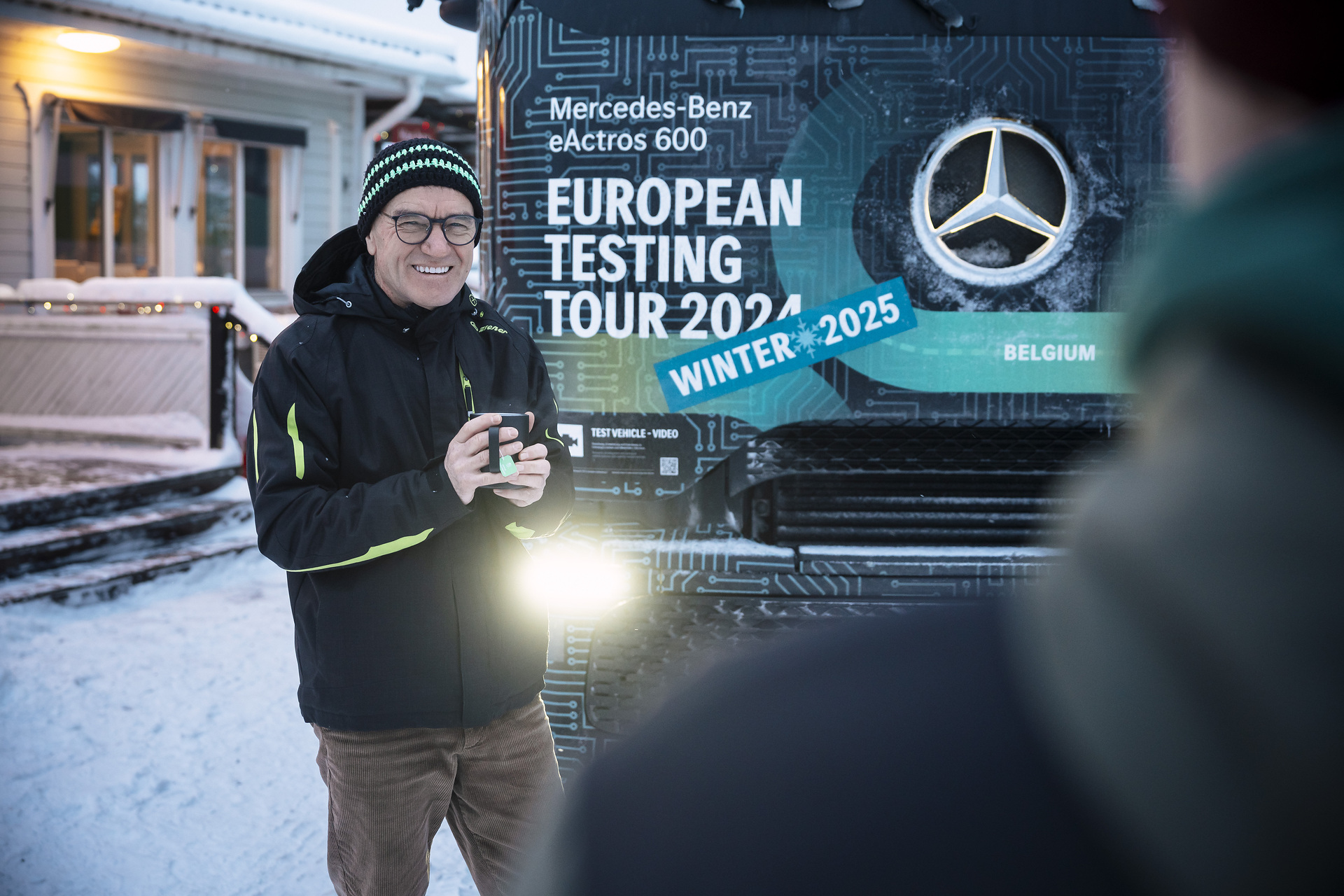 eActros 600 European tour in snow and ice: Electric trucks also drive efficiently in winter