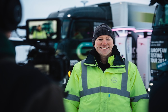 eActros 600 European tour in snow and ice: Electric trucks also drive efficiently in winter