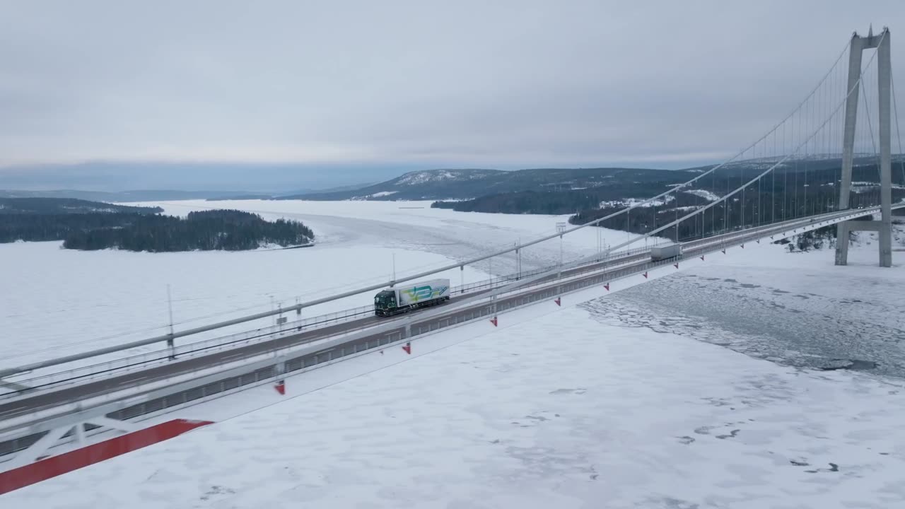 eActros 600 European tour in snow and ice: Electric trucks also drive efficiently in winter